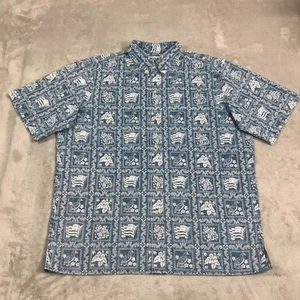 Reyn Spooner Hemd Herren Large blau Lahaina Sailor Print Hawaii Button Down - Bild 1 von 11