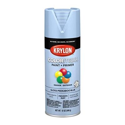 Pintura en aerosol Krylon 5530 Colormaxx, 12 onzas (paquete de 1), azul Peekaboo Foto 1 de 4