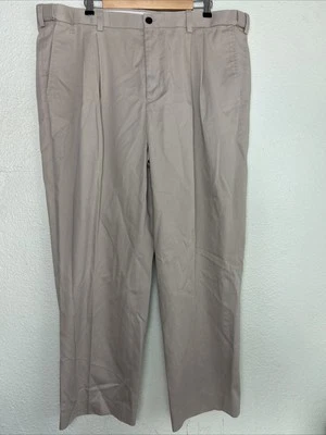 eddie bauer wrinkle free relaxed fit cotton pants Khaki mens 42x30 42 Tall - Image 1 of 4
