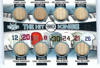 Willie Mays, Yaz, Cepeda, Frank Robinson, Flood, etc 1962 MLB Hit Kings 2/6 Foto 1 de 2