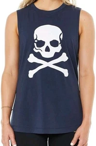 Soul by SoulCycle Evelyn SKULL Tank Made in USA - SMALL - NAVY - Picture 1 of 4