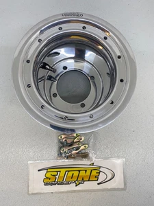 MOTOSPORT POLISHED REAR BEADLOCK WHEEL 8" 8X8 4/110 HONDA SUZUKI ROCK ATV - Bild 1 von 5