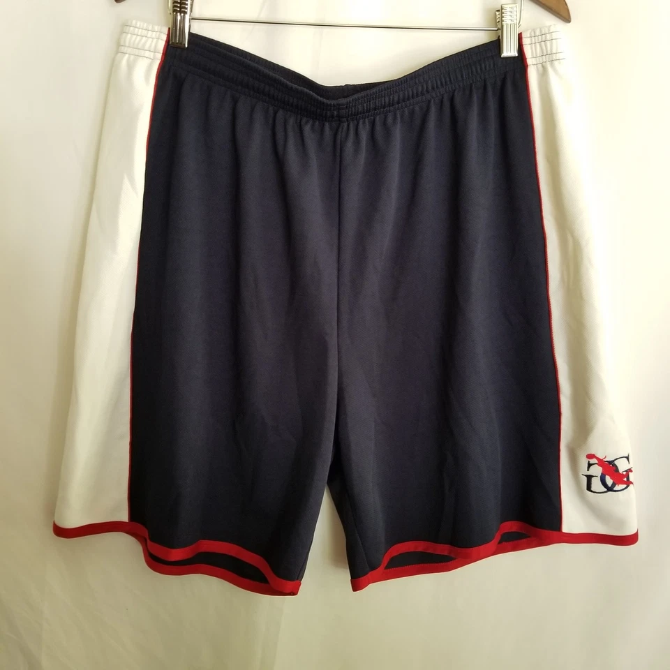 Pantalones Cortos Deportivos DC De Colección XL Azul Marino Blanco Rojo Borde Bandera de EE. UU. Logo Hombres Baloncesto Foto 1 de 4