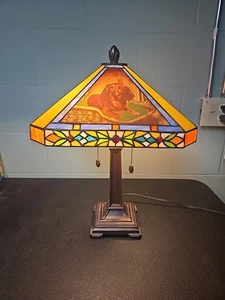 The Danbury Mint Dachshund Stained Glass Lamp Rare - Picture 1 of 14