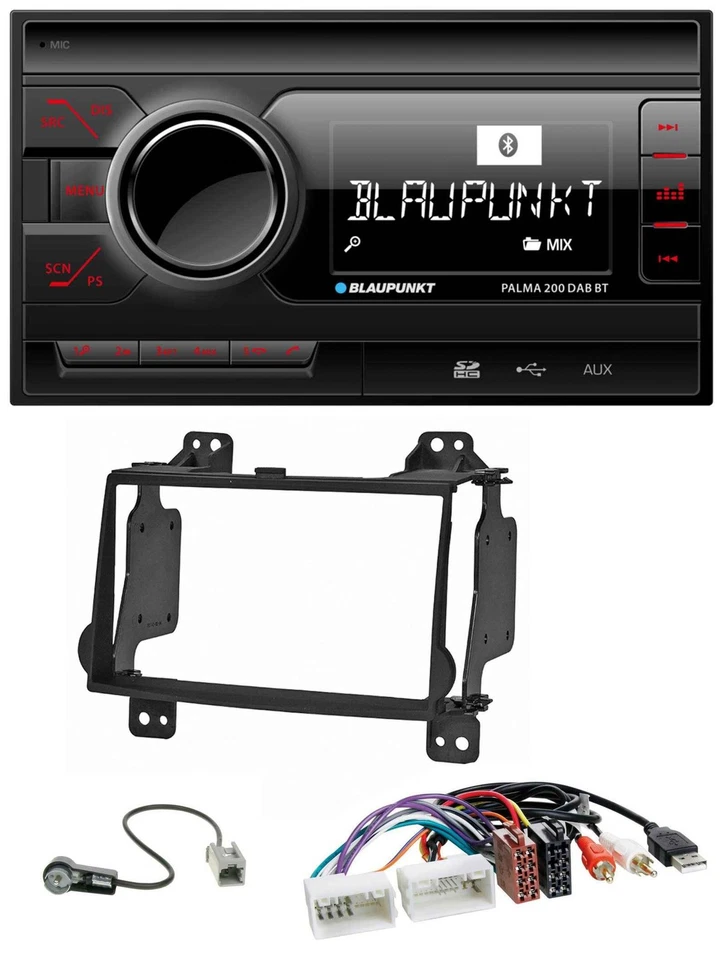 Blaupunkt MP3 Bluetooth DAB 2DIN SD USB Autoradio für Hyundai H1 08-15 Aux-Eing. - Bild 1 von 4