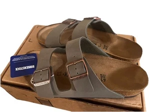 Birkenstock Arizona Birkibuc Leather Sandals Size 41 us size 10 brand new - Picture 1 of 5