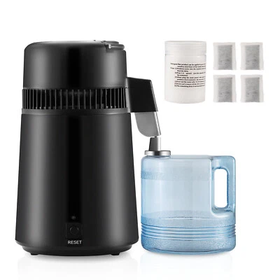 Uimoso 4L Water Distiller Purifier Machine Countertop 1 L/H Stainless Steel 750W - Image 1 of 4