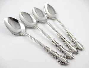 Cubo de reliquia Oneida SHELLEY 4 cucharas de té cubiertos de acero inoxidable brillante - Imagen 1 de 4