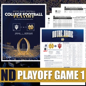 Notre Dame - Playoff de fútbol americano universitario - Notas del juego de medios del programa - 20 de diciembre de 2024 - Imagen 1 de 4