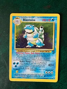 Pokemon Card Blastoise 2/130 Base Set 2 Swirl Holo NM - Picture 1 of 13