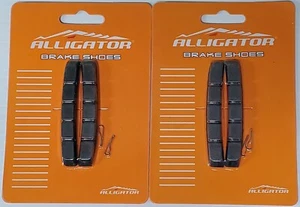 Set of 2 Alligator V-Brake Shoe Block & Pins Black For Alloy Rims Length 72MM - Picture 1 of 2