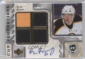 2006-07 Upper Deck The Cup Foundations Quad Jersey /10 Brad Boyes #CQ-BB Auto