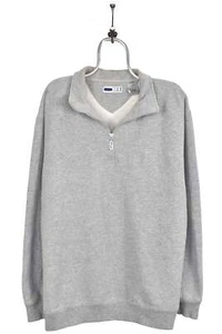 Vintage Fila sweatshirt, grey embroidered 1/4 zip - AU XL - Picture 1 of 5