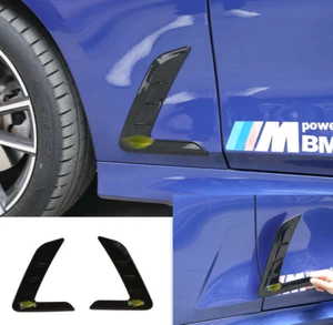 For BMW 3 series G20 G28 2020+ glossy black Side Fender Vent Fins Air Wing Trim - Picture 1 of 4