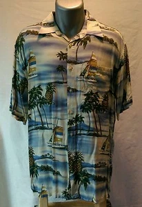 Hawaiian shirt by CAMPIA 100% rayon Size large - Picture 1 of 3