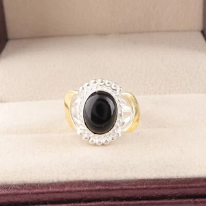 Black Tourmaline Gemstone 925 Sterling Silver Handmade Jewelry Ring For Gift - Picture 1 of 3