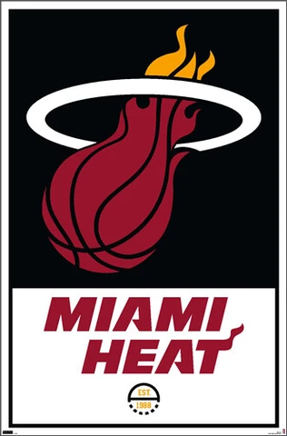 MIAMI HEAT Official NBA Basketball Team Logo 22x34 Wall POSTER Cover