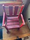 Vintage Red Painted Wood Collapsible Doll Rocker – 13.5 inches high x 6.5 x 7.25