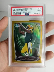 2014 Bowman Chrome #197 Davante Adams Gold Refractor /50 Rookie PSA 9 POP 4 - Bild 1 von 3