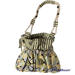 Chester Shoulder Bag Multi Fabric Drawstring 10x10x4” - Picture 1 of 7