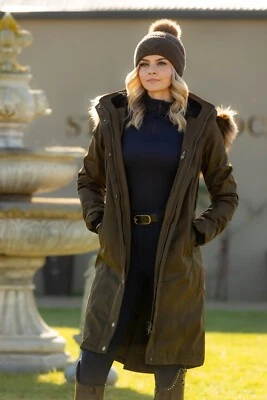 LeMieux Anya Womens Waterproof Riding Coat - Alpine |Elastic Leg Strap, Hem Vent - Image 1 of 4