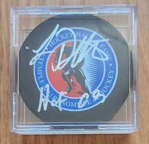 Luc Robitaille Signed Puck (Hockey Hall of Fame Logo - Large) W/ COA - Picture 1 of 3