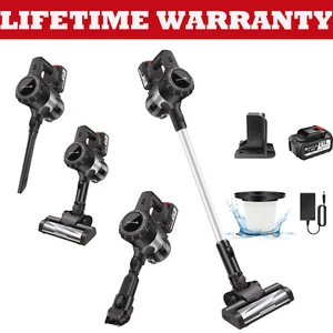 6000W 6 in 1 Upright Stick Power Vacuum Cleaner Cordless Bagless Handheld Hoover - Picture 1 of 17