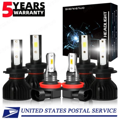 For Mercedes-Benz CLS500 2006-2010 LED Headlight High Low Beam + Fog Light Bulbs - Image 1 of 4