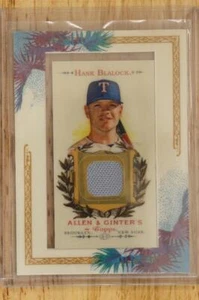 2007 Topps Allen & Ginters Framed Mini Relics Hank Blalock AGR-HB Baseball Card - Picture 1 of 2