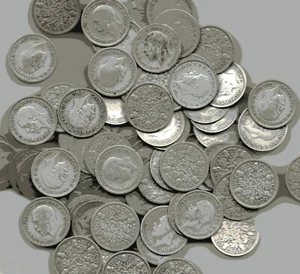 Sixpences Bulk Lot of 25 Circulated George V .500 Silver (1920- 1936) Pre-47 AR - Picture 1 of 1