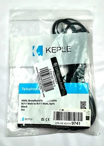 ADSL Broadband Cable - RJ11 - 5 m Keple high quality 2 - Afbeelding 1 van 2