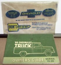 1966 Chevrolet Truck Owners Manual C/K 10 20 30 Series 1/2 3/4 1 Ton Original
