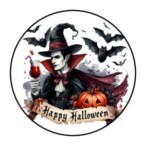 30 Halloween Vampir Aufkleber Etiketten Tags Umschlag Siegel Party Gastgeschenke - Bild 1 von 2