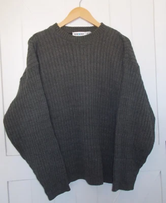 Suéter Acanalado De Colección Grueso Tejido Abuelo Hecho en EE. UU. Talla L Verde Clásico Foto 1 de 4