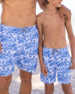 CABANA LIFE Big Boy's 14 Charleston Paisley Print Swim Trunks NWT - Picture 1 of 2