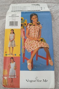 Vogue for Me 9417 Size 7-10 Girl Dress Uncut c1996 - Picture 1 of 7