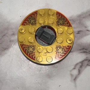 1x Lego Ninjago Spinner Rosso Perla Oro Elemento Fuoco con Scorrevole 2254 2518 - Foto 1 di 3