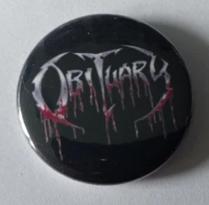1x Obituary Button Death Metal Heavy Metal 666 - Foto 1 di 1