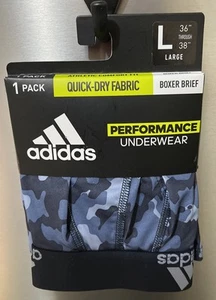 Adidas Herren LARGE Performance Quick Dry Boxershorts - Grau Camouflage - Neu mit Etikett - Bild 1 von 3