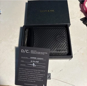 Lote De 102 Billeteras Tarjeta Daft & Co. Minimilista Bloqueo RFID Cuero Premium Negro - Imagen 1 de 7