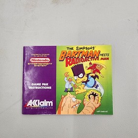The Simpsons Bartman Meets Radioactive Man Nintendo NES Instruction MANUAL ONLY