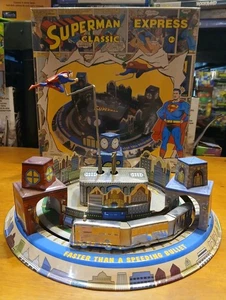 SUPERMAN Schylling  WIND UP TIN TOY Superman Express Classic And Original Box - Picture 1 of 12