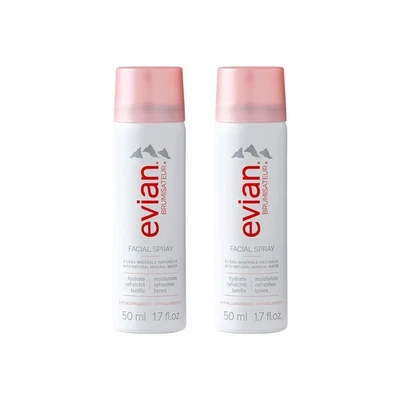 Evian Facial Spray 1.7 oz - Hydrating Mineral Water Mist Ounce (2 pack)  - Image 1 of 4