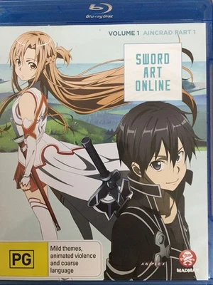 SWORD ART ONLINE - Volume 1 - Aincrad Part 2 BLURAY AS NEW! One - Image 1 of 2
