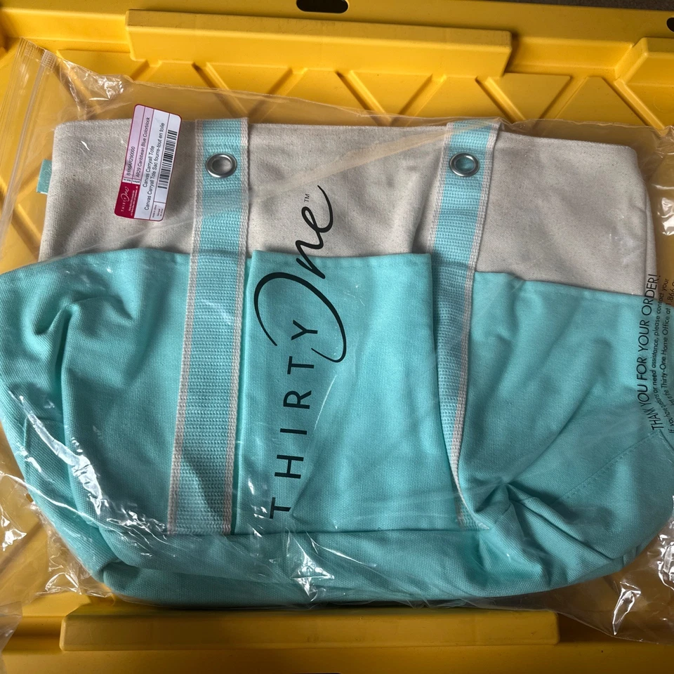 NUEVO Bolso de Mano Thirty One de Lona en Azul Caribe Foto 1 de 1