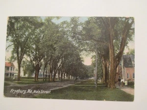 Fryeburg Maine Postkarte Main Street ME - Bild 1 von 2