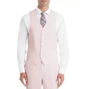 Ralph Lauren Mens Pink Linen Suit Vest XXL NWT B24 - Picture 1 of 5
