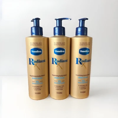 Pack de 3!  Loción corporal nutritiva vaselina radiante X tono uniforme con 1% niacinamida Foto 1 de 2
