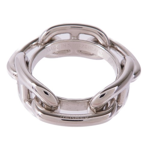 HERMÈS Anello sciarpa regata HERMES metallo argento