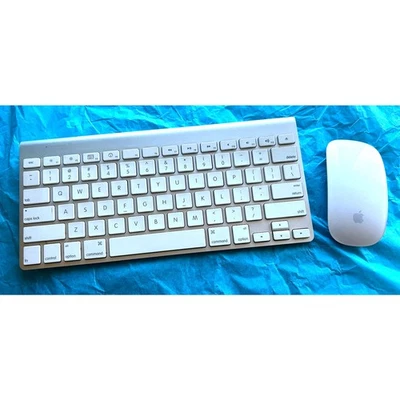 Apple Wireless Slim Keyboard Mouse Bluetooth White Mac Computer - Image 1 of 4
